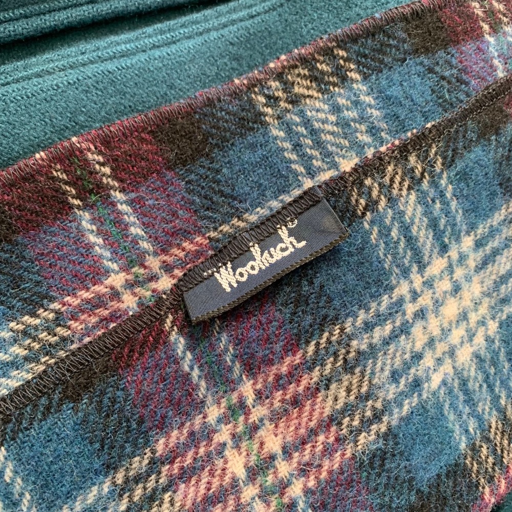 Vintage Woolrich Woman Wool Coat Jacket w/ Scarf Small Green Plaid Lined USA - Picture 4 of 11